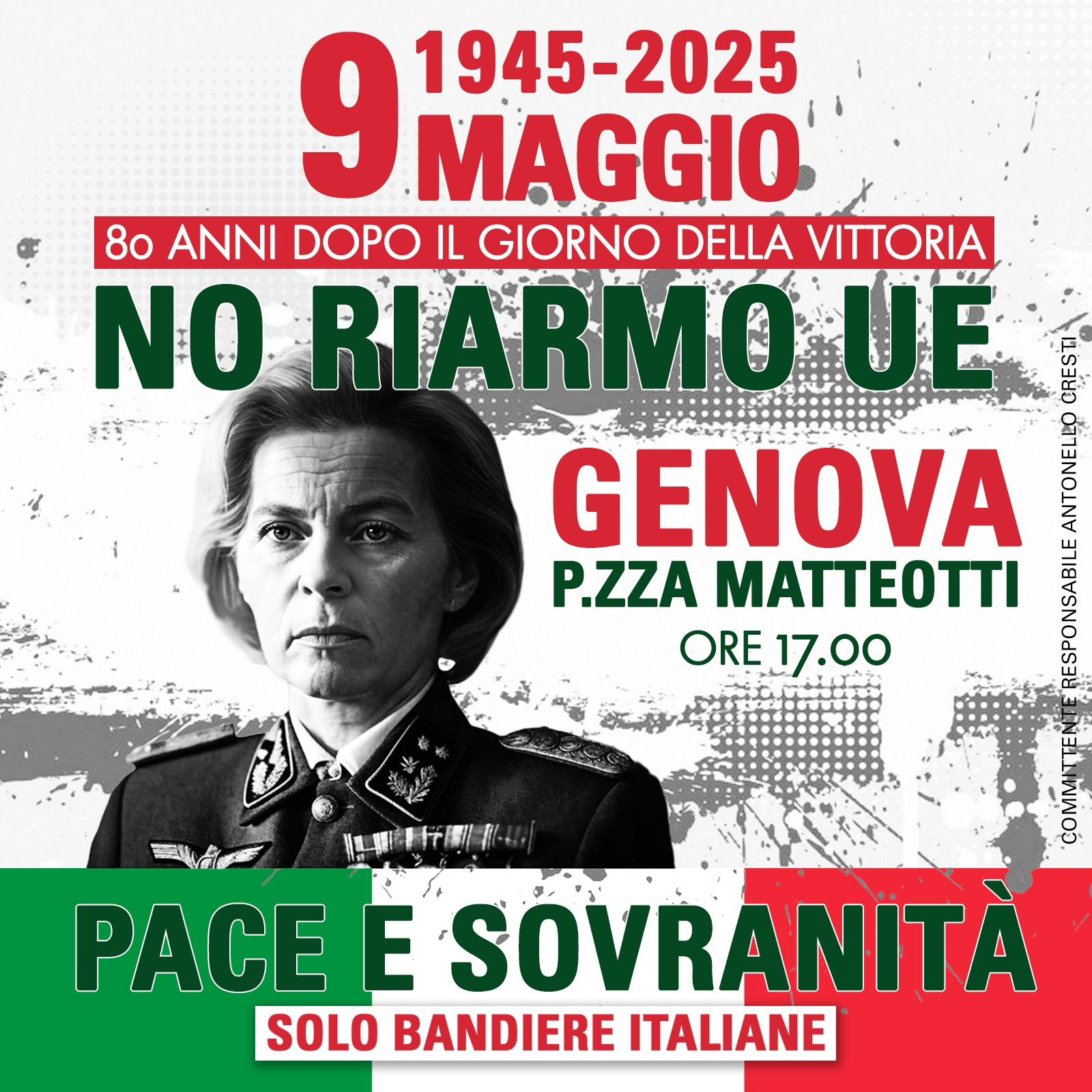 TORNIAMO IN PIAZZA PER LA PACE E LA SOVRANITÀ DELL’ITALIA - Genova 09 maggio 2025